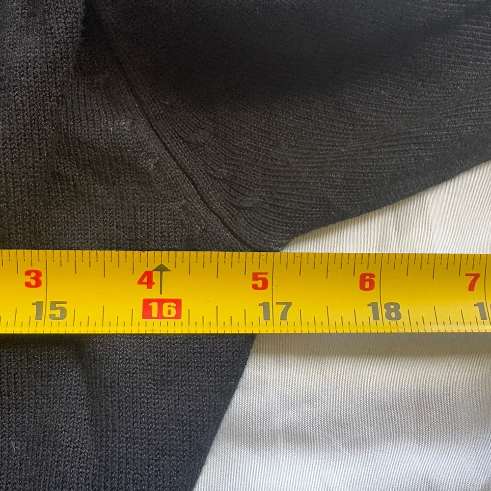 Vintage 90s Y2K Black Knit Long Sleeve Top with Tie Detail and Sequins - Picture 6 of 8